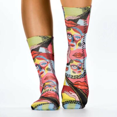 Art Lips Lady Socks